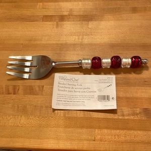 NWOT Pampered Chef Beaded Serving Fork